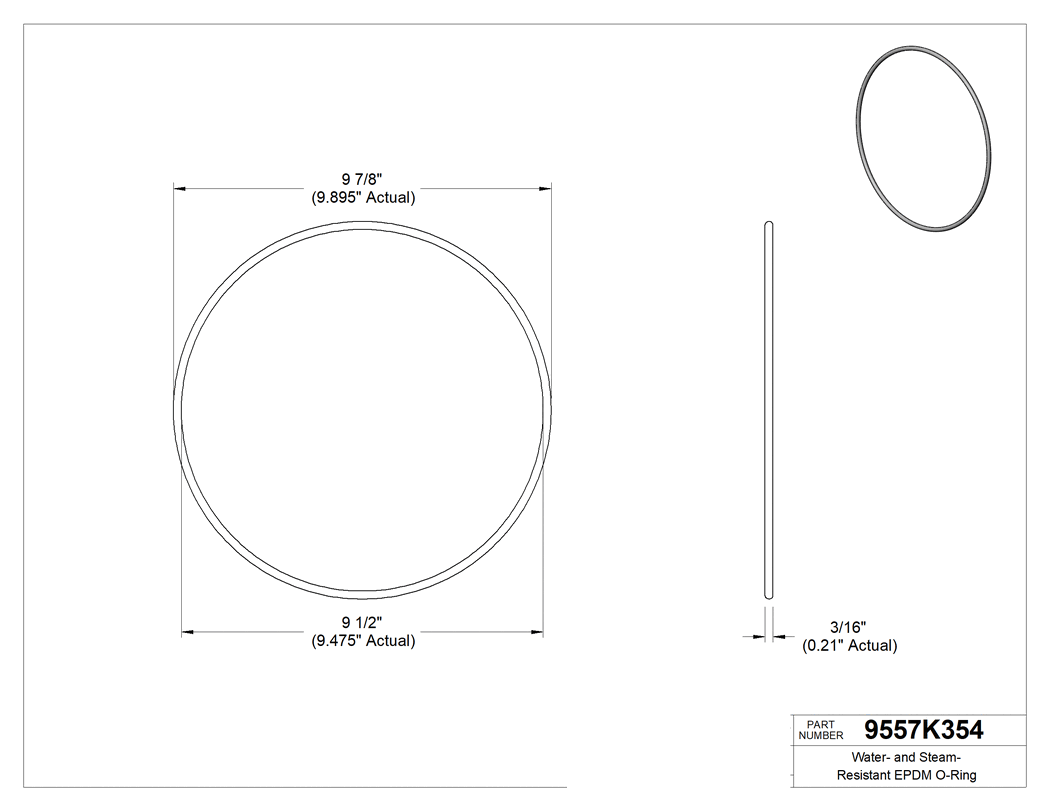 Technical drawing - 9557K354